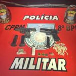 PMAL apreende três armas de fogo, droga e dinheiro em ocorrências no interior do estado